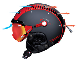 Casco, SP-2 Photomatic ski helmet with visor unisex White white